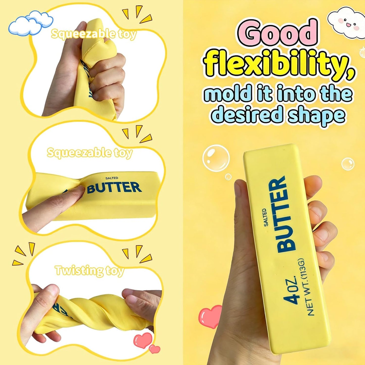 Butter Squishy 12 Pack: Slow Rising Soft Fidget Toys for Stress & Anxiety Relief
