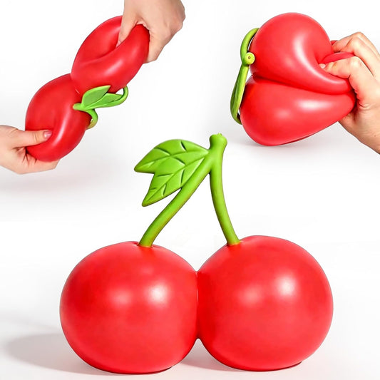 Gytera Giant Cherry Squishies, Slow Rising Stress Relief Fidget, Cute Fruit Shaped Squishies Fidget for Adults, Anxiety Relief Sensoryfor Party Favors, Birthday Gifts, Desk Decor