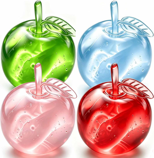 Apple Squishies Fidget Toy, Squishies Apple Giant Fruit Squishies Toys Slow Rising Decompression Squeeze Fidget Stress Ball for Adults Home Office Anxiety Relief & Focus ﻿ (4 Colors)