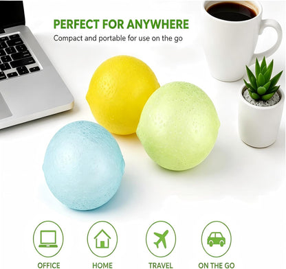 3Pcs Lemon Stress Balls, Soft & Sturdy Lemon Squeeze Toys Effective Anxiety Relief Fidget Toys, Fun Hand Stress Relief, Halloween, Christmas, Birthdays, and Friend Gifts, Suitable for Ages 18 and up