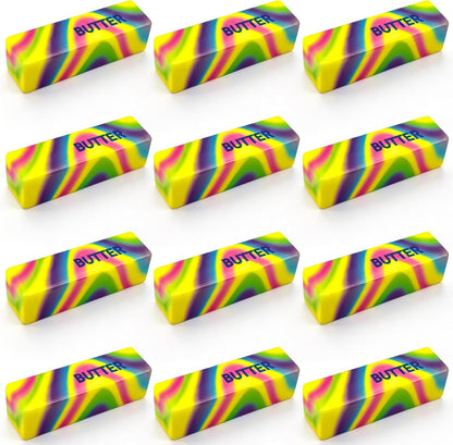 Butter Squishyies Fidget, 12 Pcs Colorful Super Soft Butter-Shaped Slow Rising Squeeze, Stress Relief Anxiety Relaxation Squishies, Ideal Party Favors and Classroom Prizes (12, Colorful)