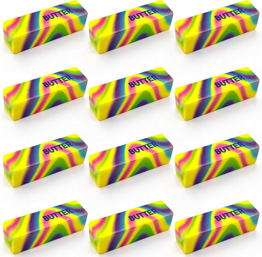 Butter Squishyies Fidget, 12 Pcs Colorful Super Soft Butter-Shaped Slow Rising Squeeze, Stress Relief Anxiety Relaxation Squishies, Ideal Party Favors and Classroom Prizes (12, Colorful)