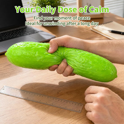 Cucumber Squeeze Toys, 11in Big Slow Rising Stress Ball Squeeze Toy, Stress and Anxiety, Party Favor, Desktop Decoration
