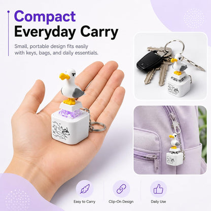 Seagull Mine Button Keychain Fidget Toy, Mechanical Clicker Rechargeable Keyboard Fidget 4 Pack