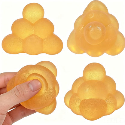 4PCS Candy Kneading Stress, Frosted Triangle Ice Cube Squishy Toy, Soft Sensory Squishy Toys for Anxiety and Focus for Kids Youth Adults