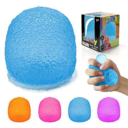 Stress Balls-Gumdrop Squishy Stress for Kids and Adults, Super Solid Squeeze Ball, Sensory for Stress Relief, Birthday, Easter Basket Stuffers and Party Favors(Pink)