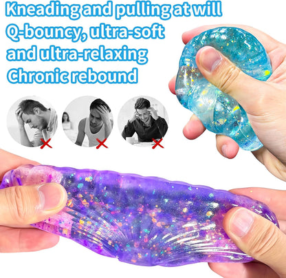 4Pcs Squeeze Toys, Stress Balls, Seashells Fidget Toys Adults, Soft & Elastic, Office and Home, Stress Balls for Adults, Christmas, Party Favors, Stocking Stuffers