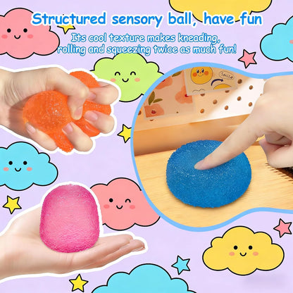 Stress Balls-Gumdrop Squishies Toys, Super Solid Squeeze Ball (Orange) | Sensory for Stress Relief Toys, Birthday, Halloween Party Favors