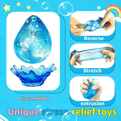 Water Drop Squishy, Raindrop Slow Rising Squeeze Toy Stress Ball Squishies Sensory Anxiety Relief Toys Gifts for Adult Kid