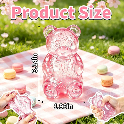 Stress Bear Fidget Toys, Stress Ball Slow Rising, Squeeze Toys for Adults, Classroom Prizes, Christmas, Party Favors, Stocking Stuffers (Pink)