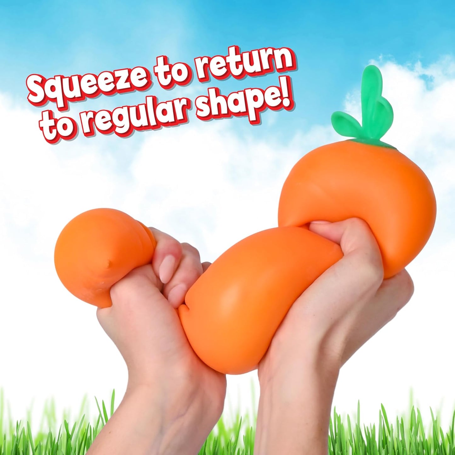 Squishy Carrot – Jumbo 11.5 Inch Squishy Vegetable | Giant Stress Relief Toy | Fidget Sensory Food Fun for Kids, Teens & Adults