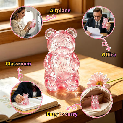 Stress Bear Fidget Toys, Stress Ball Slow Rising, Squeeze Toys for Adults, Classroom Prizes, Christmas, Party Favors, Stocking Stuffers (Pink)