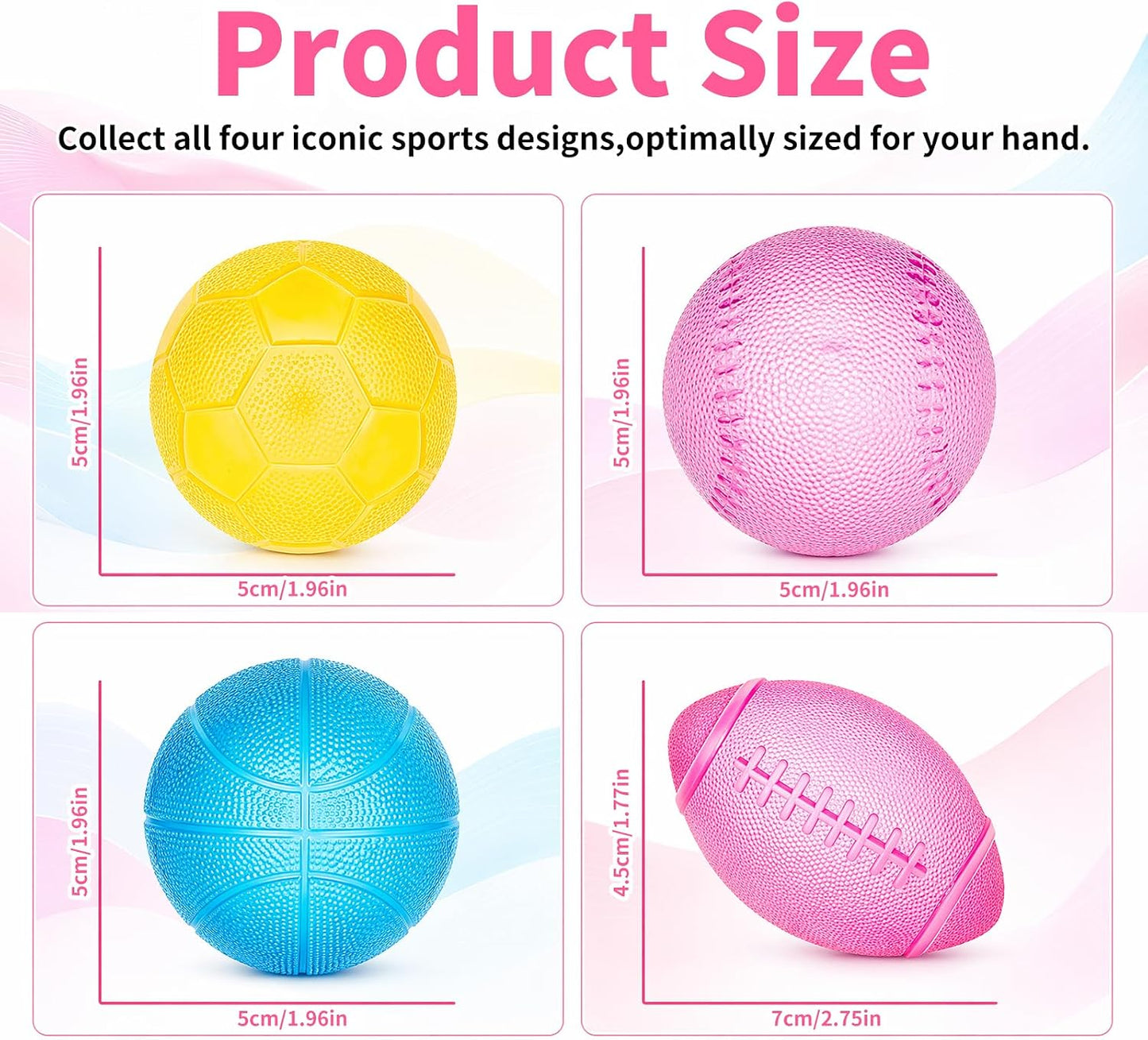 Fidget Toys Stress Balls for Adults - 4Pack Malt Sugar Squishy Fidget Toys, Slow Rise Gel Ball, Stretchy Squeeze Stress Relief Balls for Anxiety/Therapy, Slow-Rise Sensory Toys, Halloween Party Favors