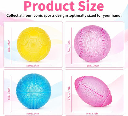Fidget Toys Stress Balls for Adults - 4Pack Malt Sugar Squishy Fidget Toys, Slow Rise Gel Ball, Stretchy Squeeze Stress Relief Balls for Anxiety/Therapy, Slow-Rise Sensory Toys, Halloween Party Favors