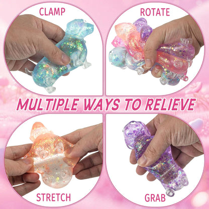 4Pcs Dachshund Squishy, Slow Rising Squishy, Soft Squeeze Stress Relief, Sensory Toys for Teenages with Autism, Ideal for Birthday Gifts, Party Favors, Prizes for Classroom