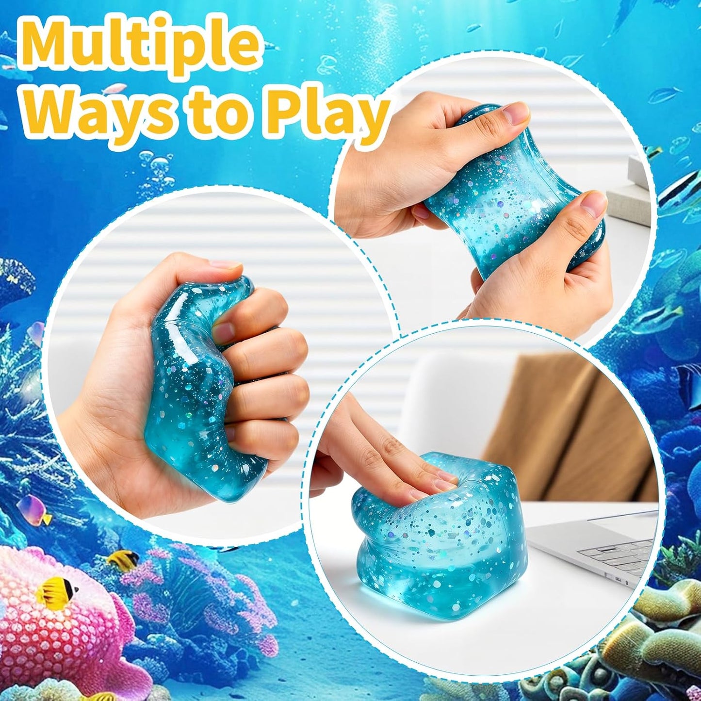 Stress Balls Fidget Toys, Stress Cube Slow Rising, Square Shape Squeeze Toys for Adults, Classroom Prizes, Christmas, Party Favors, Stocking Stuffers