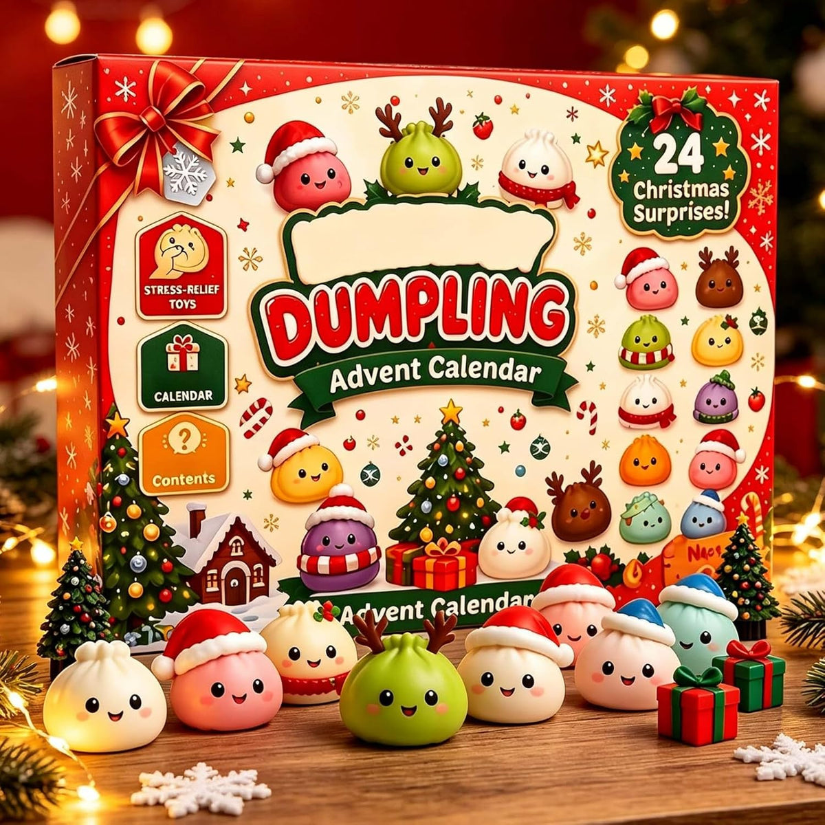 Dumpling Advent Calendar, Christmas Squishy Advent Calendar 2026 Countdown Taba Squishy Toy