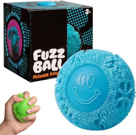 Fuzz Ball Squishy Stress Ball Slow Rising Memory Foam Fidget Squishy Fuzz Balls Adults Anxiety Stress Relief Toys - Blue