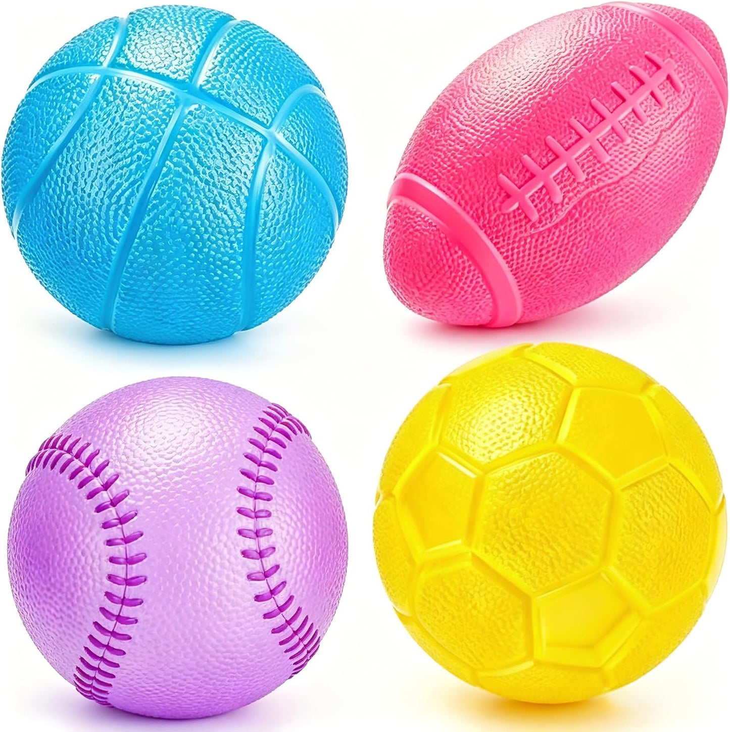 Fidget Toys Stress Balls for Adults - 4Pack Malt Sugar Squishy Fidget Toys, Slow Rise Gel Ball, Stretchy Squeeze Stress Relief Balls for Anxiety/Therapy, Slow-Rise Sensory Toys, Halloween Party Favors