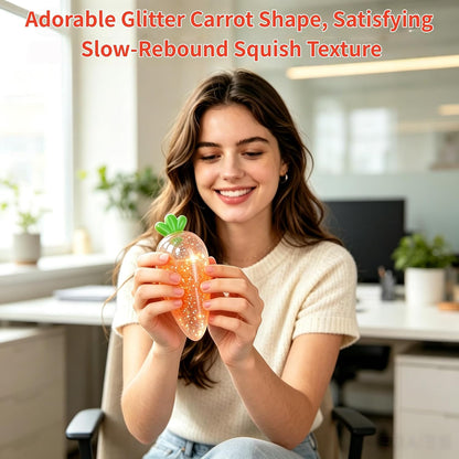 Carrot Sensory Fidget Toys, Stress Balls for Adults Slow Rise Squishy Sugar Ball, Party Favors Stress Relief Toy for Office, School, Travel, Easter Basket Stuffers