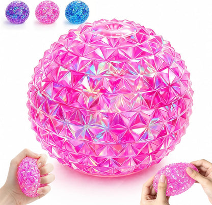 Diamond Squishy-2.2 Inch Diamond Squeeze Balls,Super Solid Squeeze Ball，Slow Rising Squishy,Fun Squishies for Stress Relief, Birthday Gifts Party Favors Classroom Prizes for Kids Adults (Pink)