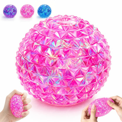 Diamond Squishy-2.2 Inch Diamond Squeeze Balls,Super Solid Squeeze Ball，Slow Rising Squishy,Fun Squishies for Stress Relief, Birthday Gifts Party Favors Classroom Prizes for Kids Adults (Pink)