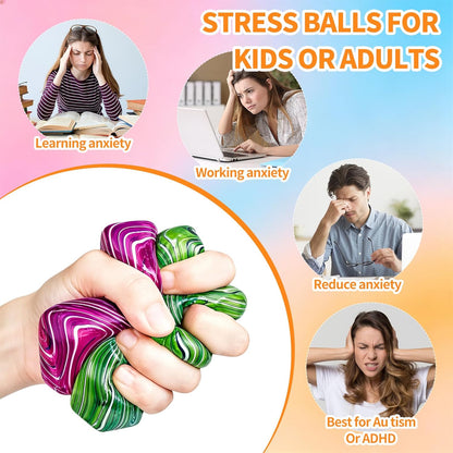 4 Pack Squishy Fidget Toys Stress Cube Bulk, Squishies Slow Rising Stress Balls for Adults, Sensory Fidget Toys for Anxiety Relief, Small Squishy Toys for , Halloween Party Favors